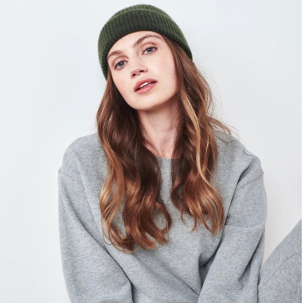 Quince Mongolian Cashmere Ribbed Beanie